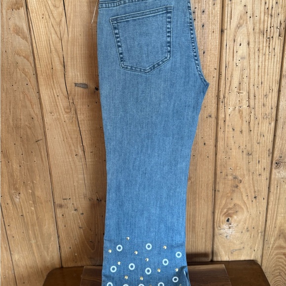 Michael Kors Jeans Embl Izzy Cropped Flare Slim Women's Size 4 - Picture 6 of 10